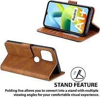 Flip Cover Compatible for Mi Redmi a2 Plus Flip Cover Redmi a2 Plus Back cover Mi Redmi a1 Plus/ Flip Cover Redmi a2 Plus mobile back cover Xiaomi Redmi a2 Plus Flip Cover Executive Brown, Magnetic Closure-thumb2