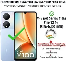 Gladly Flip Cover Compatible for Vivo Y100 5G::Vivo Y100A::Vivo T2 5G Back Cover Soft Silicon Tpu Flip Cover Rose Blue-thumb1