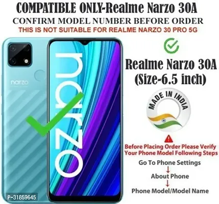 Gladly Flip Cover Compatible for Realme narzo 30A Back Cover Soft Silicon Tpu Flip Cover Attractive Navy Blue-thumb2