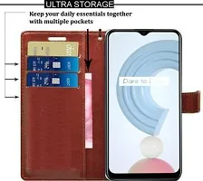 Flip Cover Compatible for Realme C25Y Brown-thumb2