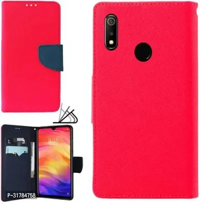 Gladly Flip Cover Compatible for Realme 3::Realme 3i Back Cover Soft Silicon Tpu Flip Cover Pink-thumb2