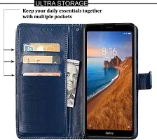 Flip Cover Compatible for Mi Redmi 7A Flip Cover Stylish Girls Cover Boys Designer Cover Blue-thumb3