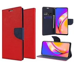 Gladly Flip Cover Compatible for  Oppo F19 Pro Plus Red-thumb2