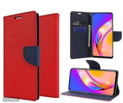 Gladly Flip Cover Compatible for  Oppo F19 Pro Plus Red-thumb3