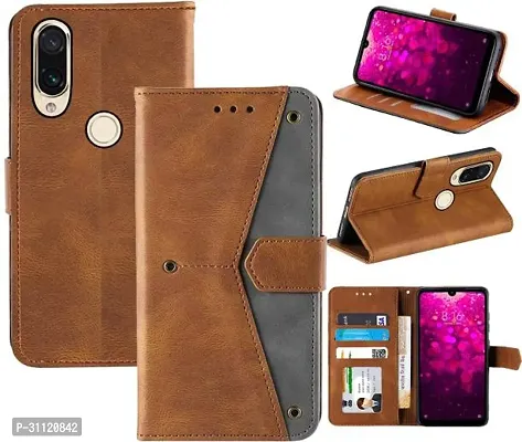 Flip Cover Compatible for Mi Redmi Y3 Flip Cover Redmi Y3 Back cover Redmi 7 Flip Cover Redmi Y3 mobile back cover Xiaomi Redmi Y3 Flip Cover Executive Brown, Magnetic Closure