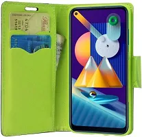 Gladly Flip Cover Compatible for Samsung Galaxy M11 Mobile Flip Cover With TPU Silicon Cover Blue-thumb2