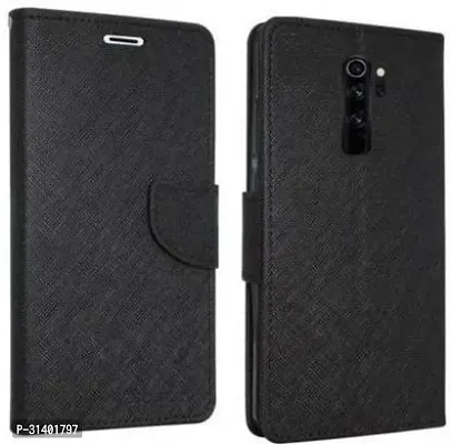 Flip Cover Compatible for Mi Redmi Note 8 Pro Flip Cover Stylish Girls Cover Boys Designer Cover Black-thumb0