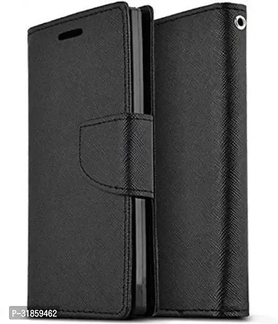 Gladly Flip Cover Compatible for Realme Narzo 20A Back Cover Soft Silicon Tpu Flip Cover Black-thumb0