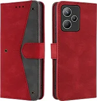 Flip Cover Compatible for Mi Redmi 12 5G Flip Cover Redmi 12 5G Back cover Redmi 12 Flip Cover Redmi 12 5G mobile back cover Xiaomi Redmi 12 5G Flip Cover Executive Red, Magnetic Closure-thumb3