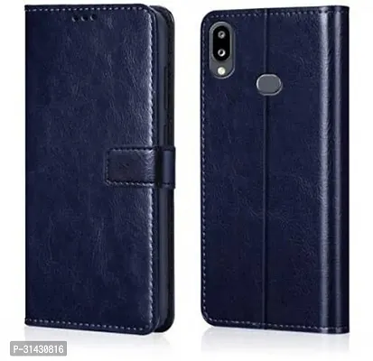 Flip Cover Compatible for Samsung Galaxy A10s Flip Cover Samsung Galaxy M01s Blue-thumb4