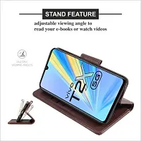 Gladly Flip Cover Compatible for Vivo T2X 5G Back Cover Soft Silicon Tpu Flip Cover Coffee Brown-thumb2