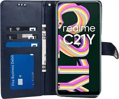 Flip Cover Compatible for Realme C21Y blue-thumb3