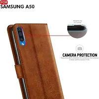 Flip Cover Compatible for Samsung Galaxy A50 Flip Cover Samsung Galaxy A50s Flip Cover Samsung Galaxy A30s Brown-thumb4