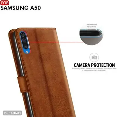 Flip Cover Compatible for Samsung Galaxy A50 Flip Cover Samsung Galaxy A50s Flip Cover Samsung Galaxy A30s Brown-thumb5