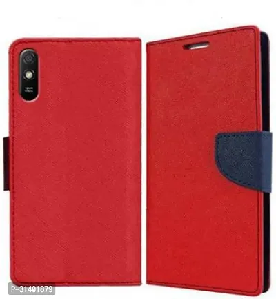 Flip Cover Compatible for Mi Redmi 9A Mobile Back Cover Mi  Redmi 9i Mobile Back Cover Mi  Redmi 9A Sport Mobile Back Cover Mi  Redmi 9i Sport Flip Cover Stylish Girls Cover Boys Designer Cover Red-thumb0