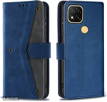 Flip Cover Compatible for Mi Redmi 9 Back Cover Redmi 9C Flip Cover Poco C31 Pro Flip Cover Redmi 9 Activ Flip Cover Redmi 9C Back cover Poco C31 Pro Back Cover Redmi 9 Activ Back Cover Executive Blue, Magnetic Closure-thumb0