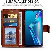 Gladly Flip Cover Compatible for Realme Narzo 20 Pro Back Cover Soft Silicon Tpu Flip Cover Cherry,Brown-thumb2