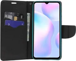 Flip Cover Compatible for Mi Redmi 9A Mobile Back Cover Mi  Redmi 9i Mobile Back Cover Mi  Redmi 9A Sport Mobile Back Cover Mi  Redmi 9i Sport Flip Cover Stylish Girls Cover Boys Designer Cover Black-thumb3