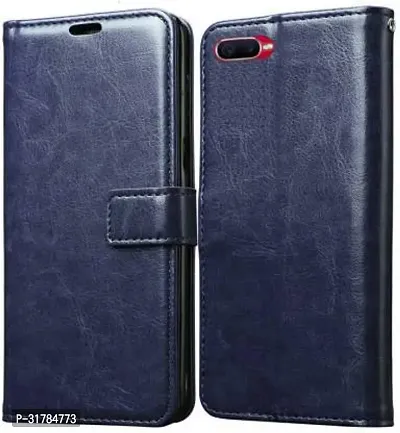 Gladly Flip Cover Compatible for Realme C2 Back Cover Soft Silicon Tpu Flip Cover Blue-thumb0