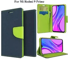 Flip Cover Compatible for Mi Redmi 9 Prime Mobile Back CoverPoco M2 Flip Cover Stylish Girls Cover Boys Designer Cover Blue-thumb2