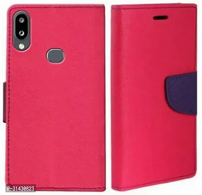 Flip Cover Compatible for Samsung Galaxy A10s Flip Cover Samsung Galaxy M01s Pink-thumb0