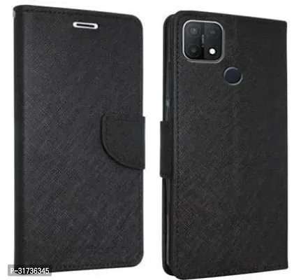 Gladly Flip Cover Compatible for  Oppo A15 Flip Cover Oppo A15 2020 Black-thumb0