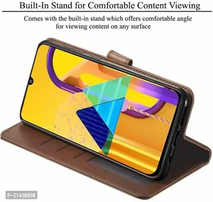 Flip Cover Compatible for Samsung Galaxy M21 Flip Cover Samsung Galaxy M30s Brown-thumb3