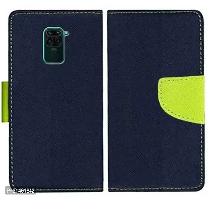 Flip Cover Compatible for Mi Redmi Note 9 Flip Cover Stylish Girls Cover Boys Designer Cover Blue-thumb0