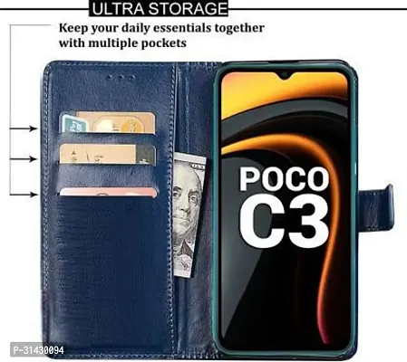 Flip Cover Compatible for POCO C3-thumb3