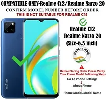 Gladly Flip Cover Compatible for Realme C12/Realme C25s/Realme Narzo 30A/Realme Narzo 20 Back Cover Soft Silicon Tpu Flip Cover Cherry Brown-thumb1