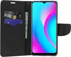 Flip Cover Compatible for Realme C15 Black-thumb3