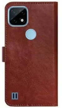 Flip Cover Compatible for Realme C25Y Brown-thumb1