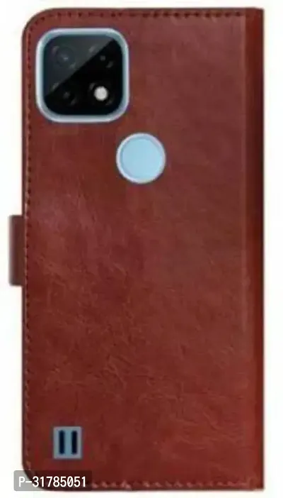 Flip Cover Compatible for Realme C25Y Brown-thumb2