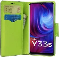 Gladly Flip Cover Compatible for Vivo Y33s 5G Flip Cover Vivo Y21 2021 Flip Cover Vivo Y21T Flip Cover Vivo Y33T Blue-thumb2