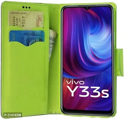 Gladly Flip Cover Compatible for Vivo Y33s 5G Flip Cover Vivo Y21 2021 Flip Cover Vivo Y21T Flip Cover Vivo Y33T Blue-thumb3