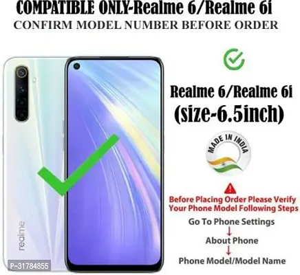 Gladly Flip Cover Compatible for Realme 6 Back Cover Soft Silicon Tpu Flip Cover Pink-thumb2