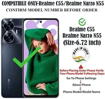 Gladly Flip Cover Compatible for Realme Narzo N55 Back Cover Soft Silicon Tpu Flip Cover Magnetic Blue-thumb1