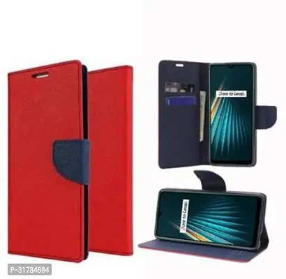 Gladly Flip Cover Compatible for Realme 5i Back Cover Soft Silicon Tpu Flip Cover Red-thumb3