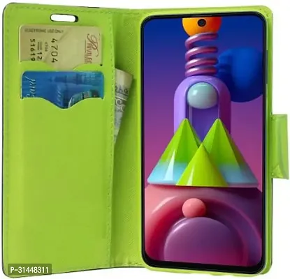 Gladly Flip Cover Compatible for Samsung Galaxy A51 Mobile Flip Cover With TPU Silicon Cover Blue-thumb3