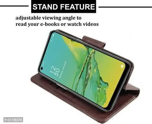 Gladly Flip Cover Compatible for  Oppo A33 Flip Cover Oppo A33 2020 Brown-thumb4