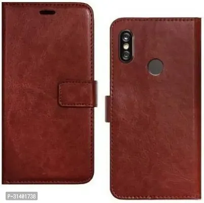 Flip Cover Compatible for Mi Redmi Y2 Flip Cover Stylish Girls Cover Boys Designer Cover Brown-thumb0