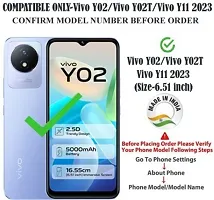 Gladly Flip Cover Compatible for Vivo Y02 Back Cover Soft Silicon Tpu Flip Cover Rose Blue-thumb1