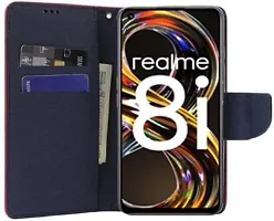 Gladly Flip Cover Compatible for Realme 8i Back Cover Soft Silicon Tpu Flip Cover Pink-thumb4