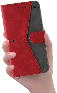 Flip Cover Compatible for Mi Redmi Note 10 Flip Cover Redmi Note 10 Back cover Mi Redmi Note 10s Flip Cover Redmi Note 10 mobile back cover Xiaomi Redmi Note 10 Flip Cover Executive Red, Magnetic Closure-thumb4