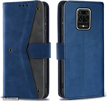 Flip Cover Compatible for Poco M2 Pro Back Cover Poco M2 Pro Stylish Cover Poco M2 Pro Girls Cove Poco M2 Pro mobile back cover Poco M2 Pro Cover Executive Blue, Magnetic Closure