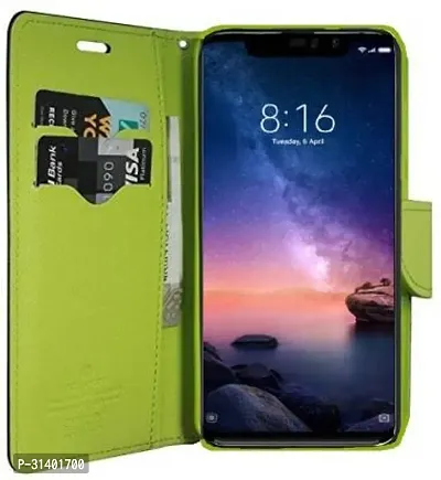 Flip Cover Compatible for Mi Redmi Note 6 Pro Flip Cover Stylish Girls Cover Boys Designer Cover Blue-thumb3