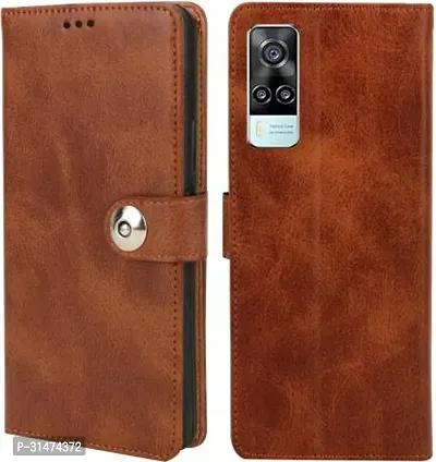 Gladly Flip Cover Compatible for Vivo Y51 2020 Flip Cover Vivo Y51A Flip Cover Vivo Y31 Flip Cover Vivo Y53s Flip Cover Vivo Y51 2021 Flip Cover Vivo Y31 2021 Brown-thumb0