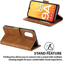 Flip Cover Compatible for Mi Redmi 9A Sport Flip Cover Redmi 9A Sport Back cover Mi Redmi 9i Sport Flip Cover Redmi 9A Sport mobile back cover Xiaomi Redmi 9A Sport Flip Cover Executive Brown, Magnetic Closure-thumb2