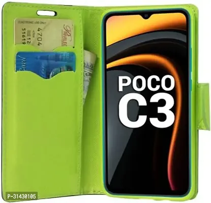 Flip Cover Compatible for POCO C3-thumb3