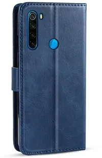 Flip Cover Compatible for Mi Redmi Note 8 Flip Cover Stylish Girls Cover Boys Designer Cover Blue-thumb2